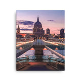 Canvas  millennium bridge st Paul view