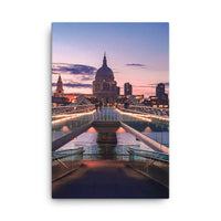 Canvas  millennium bridge st Paul view